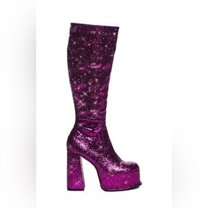 Magenta Glitter Boots (SOLD OUT ONLINE)